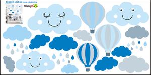 Autocolant – Nori si baloane – gri-albastru Clouds
