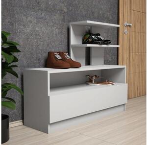 Dulap pentru pantofi, Airy Homs, alb, 100 x 81 x 29.6 cm, PAL