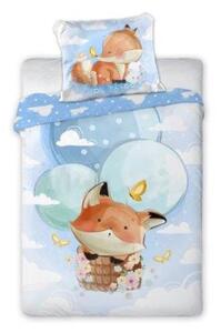 Lenjerie de pat copii 135x100 + 60x40 cm Vulpe baby fox sheet
