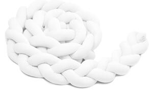 Mantinel împletit 360 cm - alb White bed snake