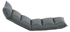 Fotoliu relaxant ,de podea, reglabil ,extensibil ,stofa gri , 134x50 cm,Bortis