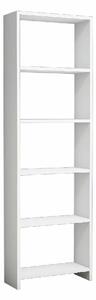 Biblioteca cu etajere carti, Homs Design, alb, 160 x 50 x 20 cm, PAL