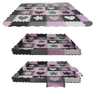 Covor tip puzzle, pentru copii, spuma EVA, 16 piese, 30x30 cm, Isotrade