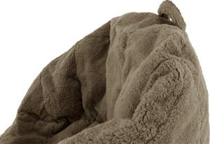 Fotoliu tip sac, material textil maro deschis, Bortis Impex