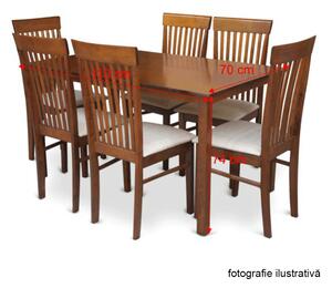 Masa sufragerie dining , 110 cm ,mdf furniruit, nuc ,Bortis Impex