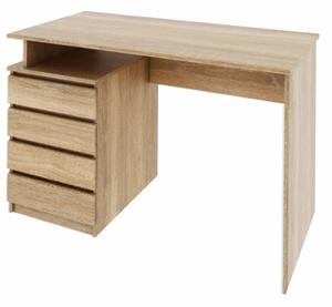 Birou ,cu sertare , 118 cm lungime , stejar sonoma , Bortis Impex