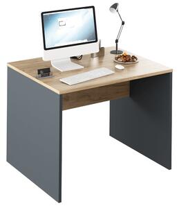 Birou pentru calculator, grafit stejar artisan,Bortis Impex