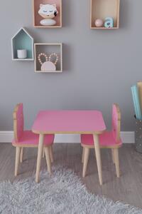 Set masa+ 2 scaune pentru copii Bambi Homs roz