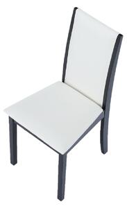 Set masa + 4 scaune din lemn , wenge alb