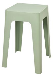 Taburet suprapozabil din plastic, 33x33x47cm, verde