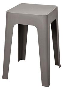 Taburet suprapozabil din plastic, 33x33x47cm, gri