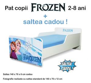 Pat copii Start Frozen 2-8 ani cu saltea cadou - PC-P-MOK-FRZ-70