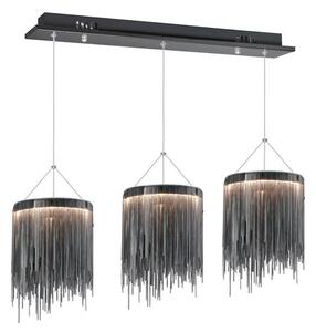 LED Lustră pe cablu CASCATA BLACK 3xLED/54W/230V