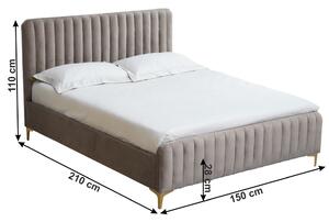 Pat tapitat de dormitor ,140x200 , design modern , diverse culori, Bortis Impex