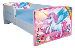 Patut Little Poney cu protectie laterala si saltea inclusa 140x70 fara sertar PTV1900