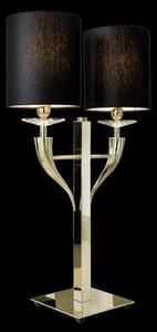 Loving Arms T2 - Lampă de masă aurie cu 2 abajururi maro