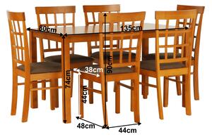 Set masă scaune pentru sufragerie Gris 1+6 (pentru 6 persoane). 752830
