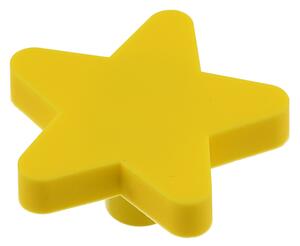 Buton mobila copii STAR 50x48 mm, galben