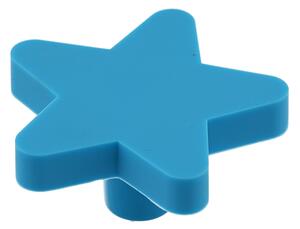 Buton mobila copii Star 50x48 mm, albastru