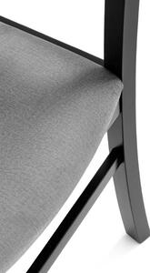 Scaun tapitat cu stofa si picioare din lemn, Garson VI Velvet Gri / Negru, l44xA55xH96 cm