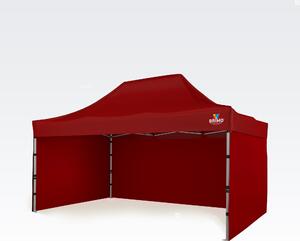 Cort tip foarfecă 3x4,5 m ALU, și pentru motorsport - cu 3 pereți - Roșu