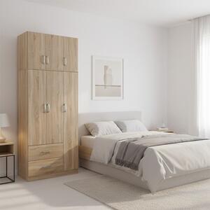 Dulap cu 3 usi, Athos, Stejar, 90x42x240 cm