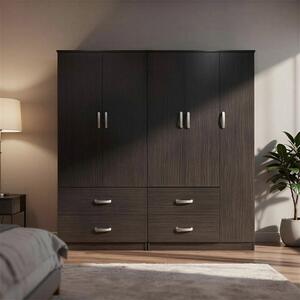 Dulap cu 5 usi, Athos, V25, Wenge, 170x42x180 cm