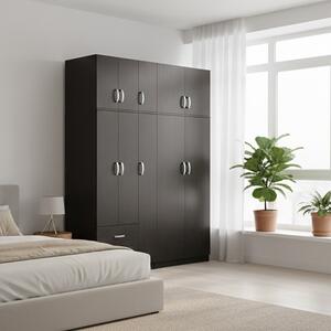 Dulap cu 5 usi, Athos I, V23, Wenge, 170x42x240 cm