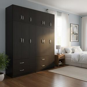 Dulap cu 6 usi, Athos, V15, Wenge, 180x42x240 cm