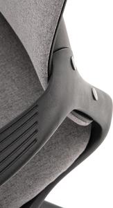 Scaun de birou ergonomic tapitat cu stofa, Fiberis Gri, l61xA57xH110-120 cm