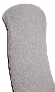 Scaun de birou ergonomic tapitat cu stofa, Fiberis Gri, l61xA57xH110-120 cm