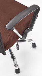 Scaun de birou ergonomic tapitat cu stofa, Vidar Maro / Negru, l61xA63xH110-120 cm