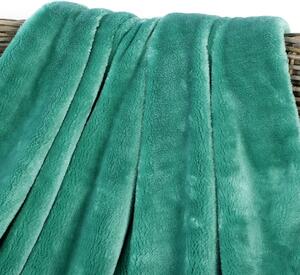 Goldea pătură din microfibră de lux deluxe - verde regal 100 x 150 cm