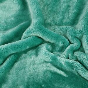 Goldea pătură din microfibră de lux deluxe - verde regal 100 x 150 cm