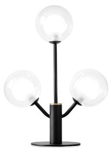 Cosmo II - Lampă de masă neagră cu 3 globuri din sticlă