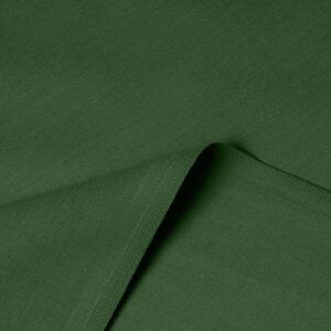 Goldea față de masă din bumbac - verde închis- ovală 140 x 180 cm