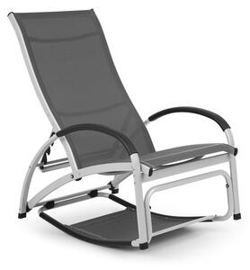 Blumfeldt Beverly Wood, leagăn de soare, scaun balansoar, aluminiu, gri