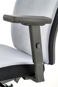 Scaun de birou ergonomic tapitat cu stofa, Pop Gri / Negru, l68xA65xH93-108 cm