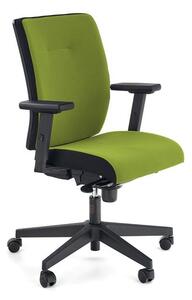 Scaun de birou ergonomic tapitat cu stofa, Pop Verde / Negru, l68xA65xH93-108 cm