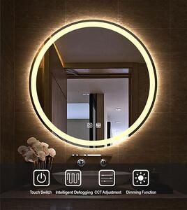 Oglindă Baie LED Premium cu Senzor Touch, Lumina Rece/Calda/Neutra, 70cm