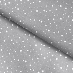 Goldea țesătură din bumbac 100% simona - model 513 - steluțe albe pe gri deschis - la metru - lățime 160 cm 160 cm