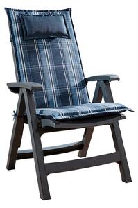 Blumfeldt Donau, pernă, pernă pentru scaun, spătar înalt, pernă scaun de grădină, poliester, 50 × 120 × 6 cm