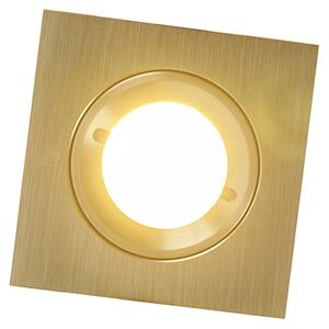 Set de 6 spoturi încastrate moderne aurii pătrate IP44 - Xena