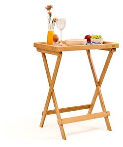Blumfeldt Masă de mic dejun la îndemână, ușoară, 50 × 66 × 38 cm, durabilă, din bambus