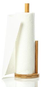 Klarstein Suport prosoape de hârtie, cu ghidaj, suport prosoape de hârtie, 15 x 35,5 cm, bambus