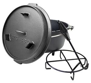 Klarstein Guernsey, oală premium din fontă, 6.0 oală barbecue, fontă, dimensiunea M/6 qt/ 7,3 l
