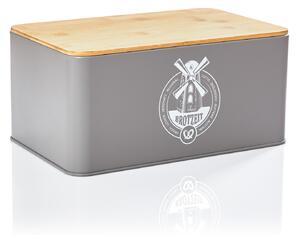 Klarstein Stigby 2 în 1, cutie pentru pâine cu tocător, tablă, bambus