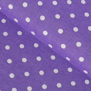 Goldea țesătură decorativă loneta - puncte albe pe violet 280 cm
