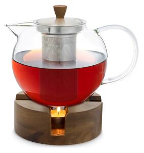 Klarstein Sencha, ceainic, încălzitor din lemn Oolong,1,3 l, strecurătoare