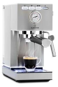 Klarstein Pausa, aparat de cafea espresso, 1350 Watt, presiune 20 bar, rezervor de apă: 1,4 litri, oțel inoxidabil